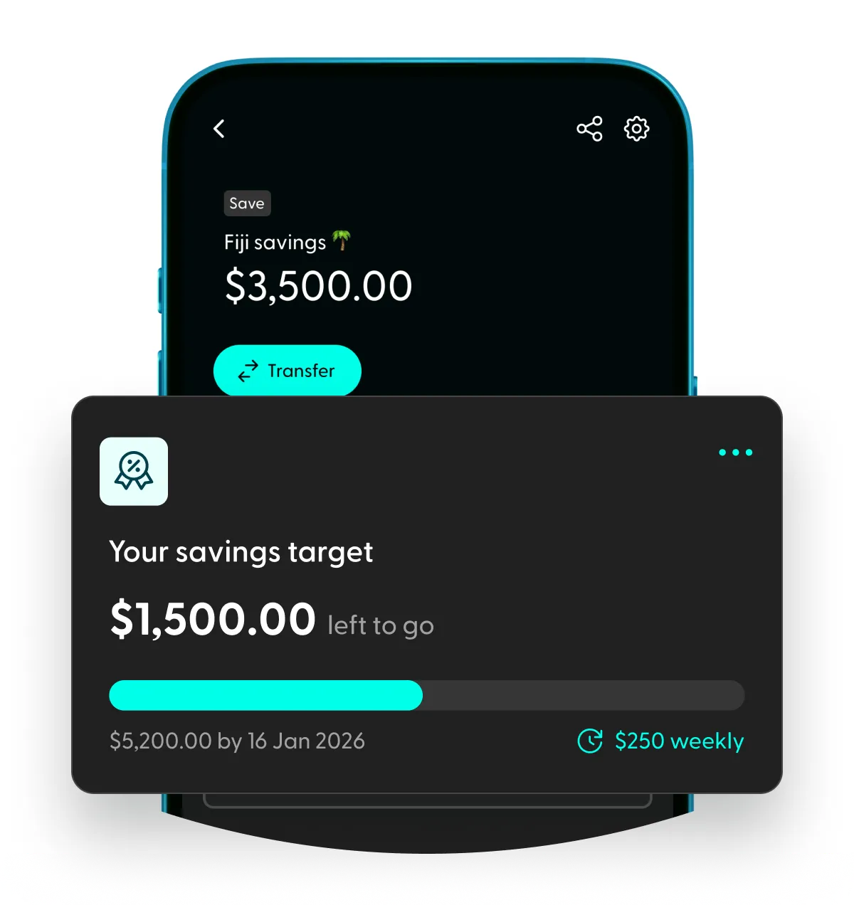 Get extra help sticking to your goals with Savings Targets